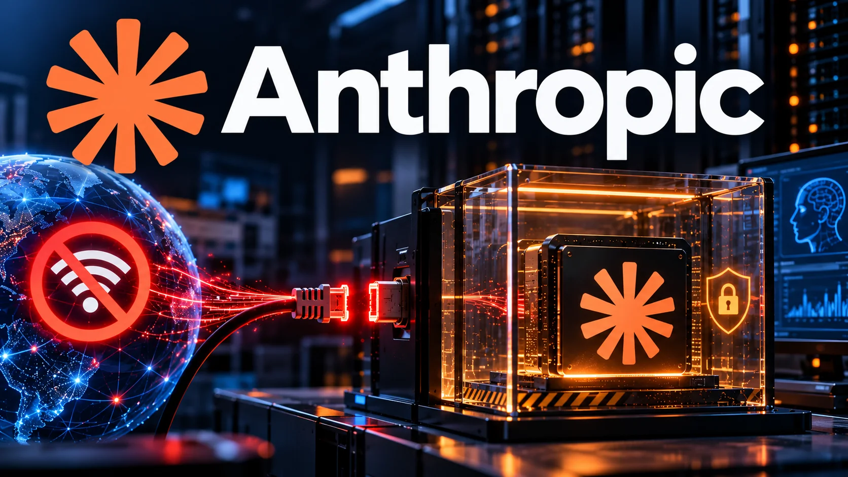 Anthropic logo representing the company’s decision to restrict internet access during internal AI evaluations.